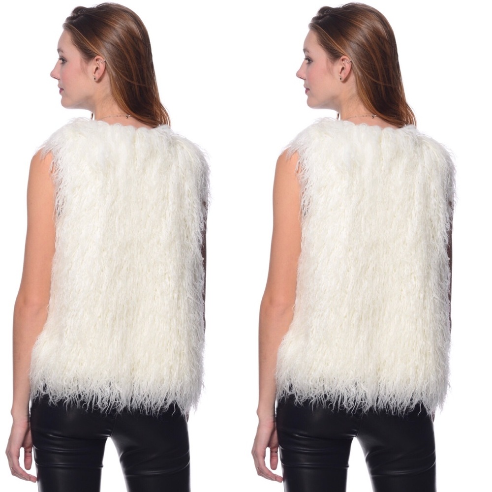 Yoli Rapp Mongolian faux fur vest - Picture 2 of 7